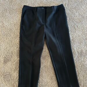 Black cropped dress pants